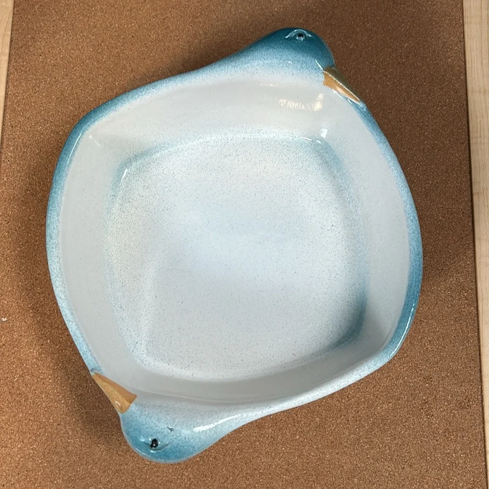 Vintage seagull / duck  salad bowl or oven dish from France